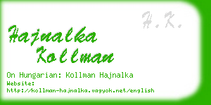 hajnalka kollman business card